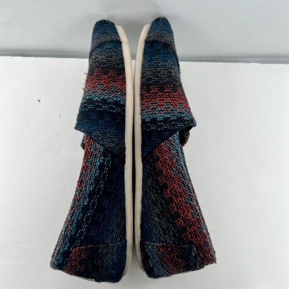 Toms Classics Rust Women's Aztec Print Slip On Flat Shoes Size 9.5W - Picture 5 of 7